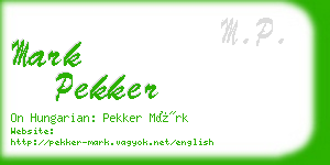 mark pekker business card